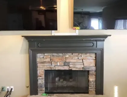 TV mounting project in London 18