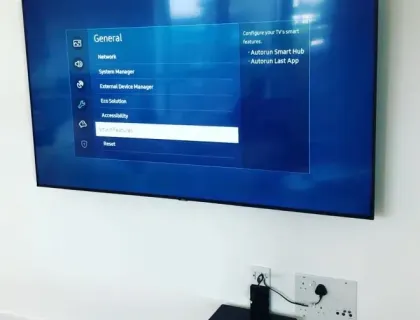 TV mounting project in London 58